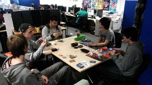 students playing
