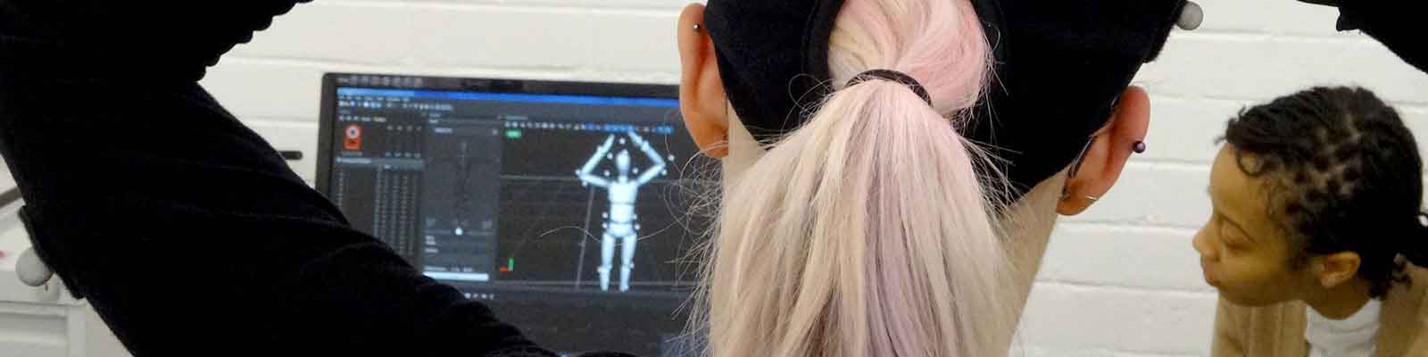Game Design students using motion capture.